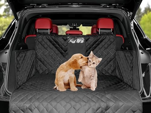 Shamdrea SUV-Kofferraumabdeckung for Hunde, SUV-Cargo-Liner, Hunde-Cargo-Liner, Hunde-Kofferraumabdeckung, schmutzabweisend, rutschfest, Hunde-Autoabdeckung, Hunde-Automatte mit Aufbewahrungstasche von Shamdrea