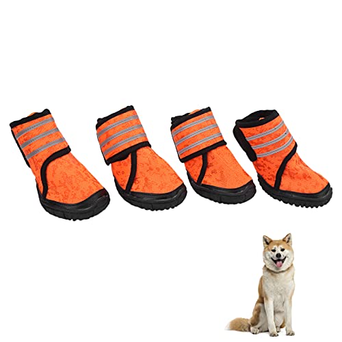 Haustierschuhe, weiche und Bequeme Hundeschuhe Feine Verarbeitung für kleine mittelgroße Hunde(Orange, 60 Meter) von Shanrya