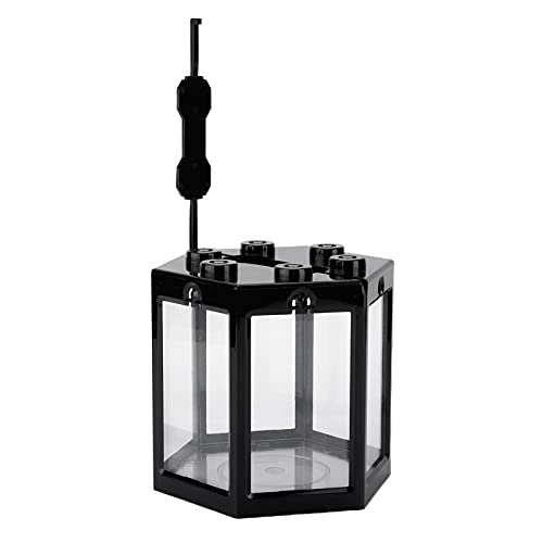 Kleines Aquarium-Aquarium, tragbares Mini-Aquarium-Aquarium-Aquarium-Design mit abgerundeten Ecken für die Büro-Dekoration (Schwarz) von Shanrya