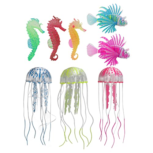 Leuchtende Aquarium-Dekoration, Aquarium-Deko-Set Silikon-Nylon-Seil bunt für Aquarium von Shanrya