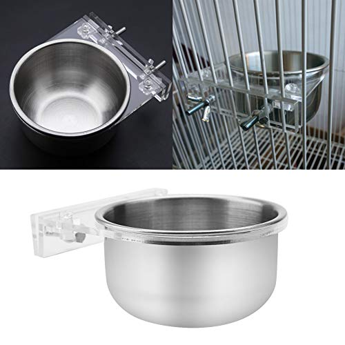 Papagei Futternapf, 1 Set Schüssel + Gestell Papagei Sittich Käfig Zubehör 3,2 Unzen Papagei Feeder, Platzieren Sie Futter oder Wasser für Haustier Papagei Indoor Bird von Shanrya