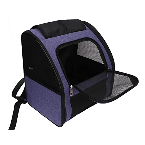 Shanrya Cat Traveller, Cat Backpack Carrier Große Kapazität, Verstellbare, Faltbare Sonnenblende, 4 Belüftungsgitter für Reisen (L (innerhalb von 10 kg/22,0 lb)) von Shanrya