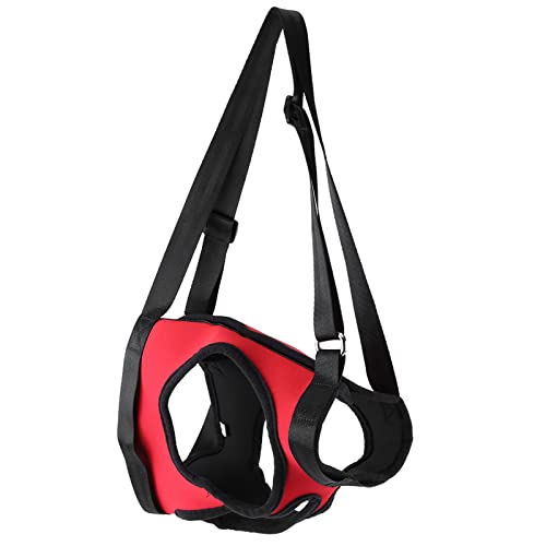 Shanrya Hunde-Aufzugsgeschirr Strady Dog Support Harness Bequemes Tragegeschirr für Haustiere, die Verletzten Hunden Helfen (Rotes Hinterbein L) von Shanrya