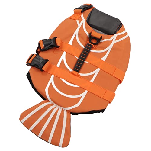 Shanrya Hunde-Schwimmweste, Verstellbarer Gürtel, Einfach an- und Auszuziehen, Hunde-Schwimmweste, Polyester, Bequemer, Ergonomischer Griff für Welpen-Wassersport (L) von Shanrya