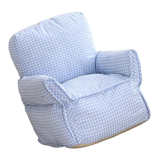 Shanrya Hundeschlafsofa, Atmungsaktives Haustier-Couchbett aus PP-Baumwolle für Katzen für zu Hause (Blau) von Shanrya