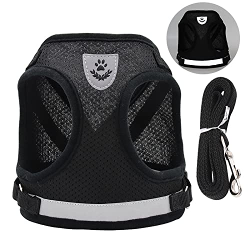 Shanrya Pet Walking Leine Set Zuverlässiges Hundegeschirr und Atmungsaktive Reflektierende Leine für Mittelgroße Hunde (XL) von Shanrya