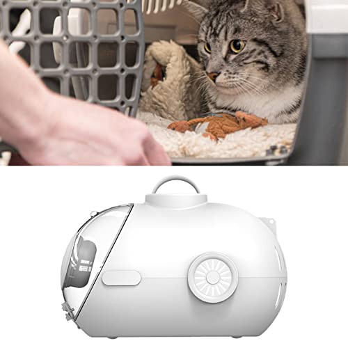 Shanrya Space Capsule Cat Bag, Komfortable Einzelschulter-Nachtlicht-Katzentasche, Belüftet, Langlebig, 24 L, Großer Raum, Eingebauter Ventilator für Reisen (24L) von Shanrya