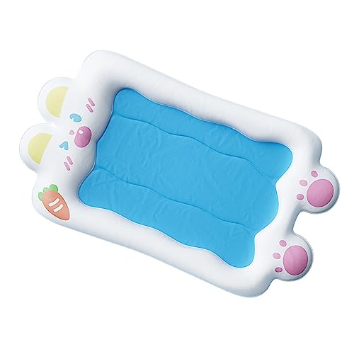 Shanrya Weiche Sommer-EIS-Haustierunterlage, Kühlendes Hundebett aus Verbund-PVC, Waschbare PP-Baumwolle und Wasserfestes Eisgel für Katzen (M) von Shanrya