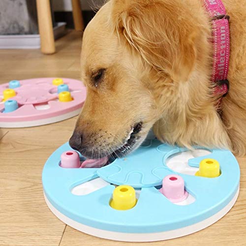 Taidda- Hund Anti Choke Bowl, Puzzle Durable Pet Food Spender Spielzeug, Anti Choke Turntable Pink für Pet Dog Blue von Shanrya