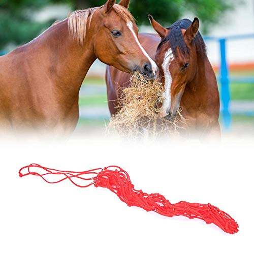 Taidda- Slow Feed Futterbeutel, Slow Horse Feeder, Horse Forage Net Bag, Langlebiger Nylon Feeder für Pferde Nylon Forage Net Horse Net Bag für Pferde Red medium von Shanrya