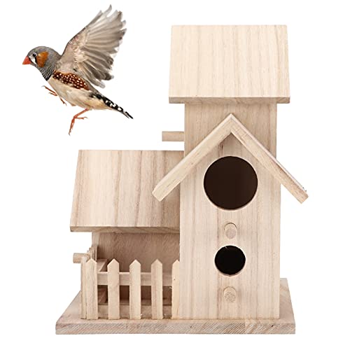 Vogelhaus für den Außenbereich, Dekorationsbox für die Vogelzucht Sicher und ungiftig zieht Verschiedene Vögel an für den Garten für den Garten für den Außenbereich für Zuhause(DREI Räume) von Shanrya