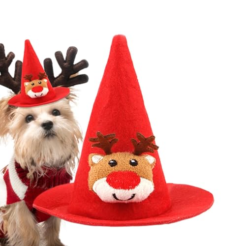 Weihnachtsmütze für Hunde, Weihnachtsmütze für Hunde, Partyhut Weihnachtsmützen, Spitzer Hut, Foto-Requisiten, Cosplay-Kostümzubehör, Katzenhüte, Hundehut für die Festliche Neujahrsparty von Shapen