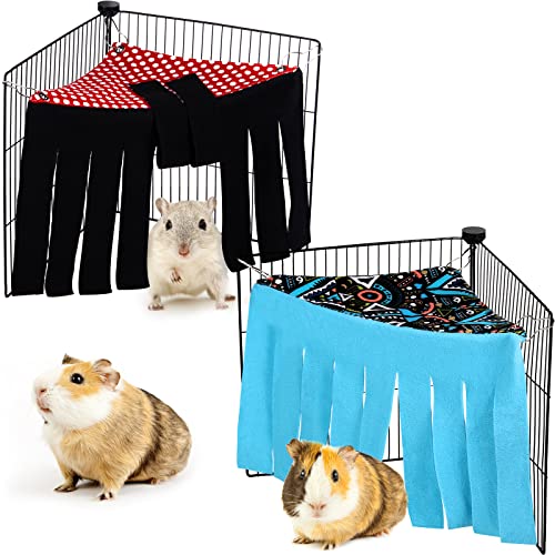 Shappy 2 x Meerschweinchen-Versteck aus Fleece, Spielzeug, Käfigzubehör, niedliche Frettchen-Hängematte für Frettchen, Chinchillas, Igel, kleine Haustiere (Punktemuster) von Shappy