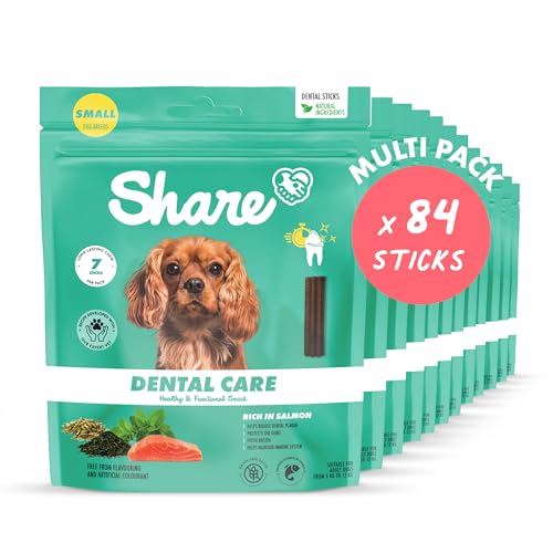 Share Natural ZAHNPFLEGE für kleine Hunde: 84 Kauriegel für kleine Hunde, für frischen Atem und gesundes Zahnfleisch, 100g (x12) von Share NATURAL ADVENTURE