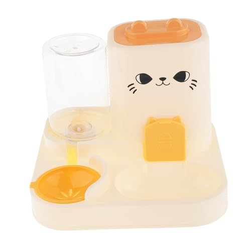 Sharplace 2-in-1-Futterautomat für Haustiere, Wasserspender, tragbar, Reisezubehör, Katzenfutternapf, Futterbehälter für Kätzchen, kleine Hunde, Gelb Sharplace 2-in-1-Futterautomat für Haustiere, Wasserspender, tragbar, Reisezubehör, Katzenfutternapf, Futterbehälter für Kätzchen, kleine Hunde, Gelb von Sharplace