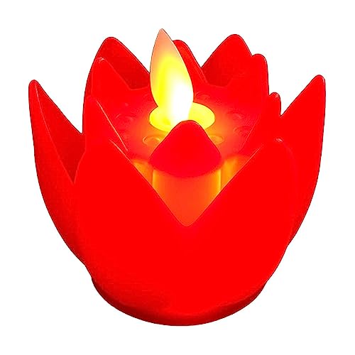 Sharplace 3X LED Lotus Buddhistische Lampe, LED Teelichter, Kerze, Flackernde Buddha Zubehör, Elektrische Kerzenlichter, Lotus Lampe für Drinnen Und Draußen, von Sharplace