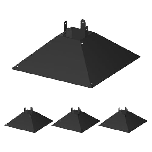 Sharplace 4-teiliges Vogelhäuschen, Eichhörnchenschutz aus Metall, 17 x 17 Zoll, Zubehör für den Außenbereich, für 4 x 4 Zoll Holzstangen, strapazierfähig, von Sharplace