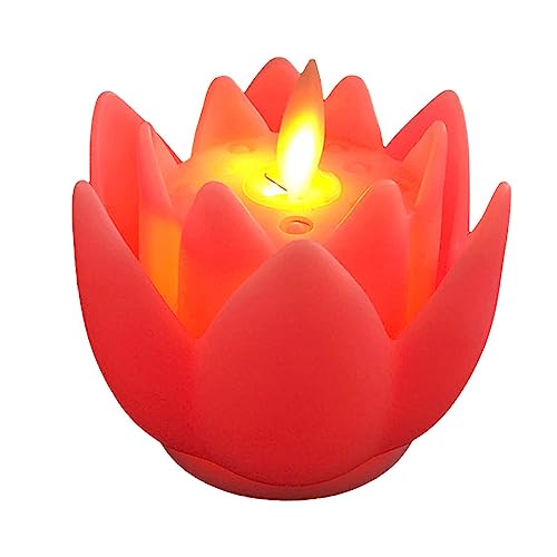 Sharplace 4X LED Lotus Buddhistische Lampe, LED Teelichter, Kerze, Flackernde Buddha Zubehör, Elektrische Kerzenlichter, Lotus Lampe für Drinnen Und Draußen, von Sharplace