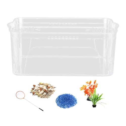 Sharplace Aquarium für den Schreibtisch, Fischglas, Belüftungsloch, hochtransparentes Aquarium, Aquarium für Schreibtische, Büros, 36 cm x 26.5 cm x 15.5 cm von Sharplace