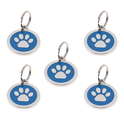 Sharplace Dog ID Tags 3 Linien mit Individueller Gravur, Stilvoll Und Lustig für Jedes, Pfotenabdruck von Sharplace