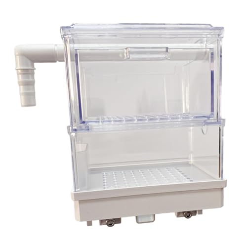 Sharplace Filterbox zum Aufhängen an Aquarien, Überlaufrohrfilter, externes Zubehör, transparente mehrschichtige Tropfflussbox für kleine Aquarien, Doppelschicht von Sharplace