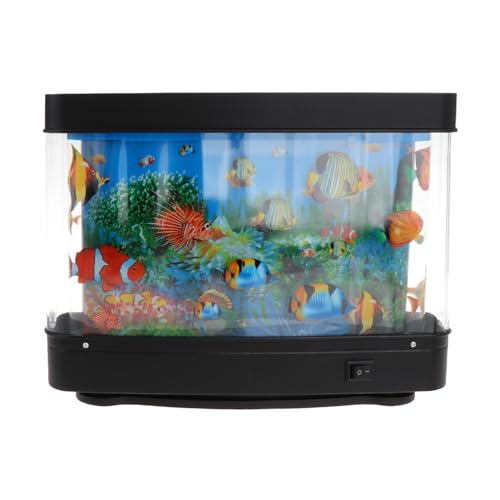 Sharplace Aquarium-Stimmungslampe, Mini Aquarium Dekorative Nachtlicht, künstliche Tropische Landschaft für Office Heim Schlafzimmer, Fisch von Sharplace