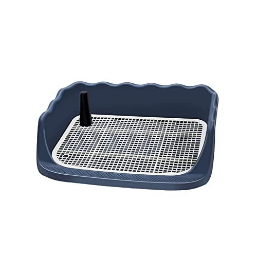 Haustier-Hundetoilette Hundetöpfchen mit Schutzwand für den Innen- oder Außenbereich Mesh-Trainingstoilette Welpentöpfchen für kleine und mittlere, Blau von Sharplace