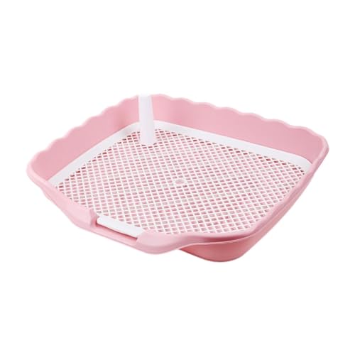 Sharplace Hundeglas Toilette, Haustier Training Toiletten, Pee Mesh Drive Tablett, Pee Tampon Support, Rosa von Sharplace