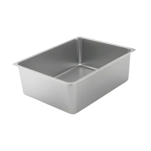 Sharplace Katzentoilette, Sandkasten, Reinigungsbecken, Spritzschutz, Haustierbedarf, tragbare Katzentoilette aus Metall, Oben offene Katzentoilette, 40cmx30cmx15cm von Sharplace