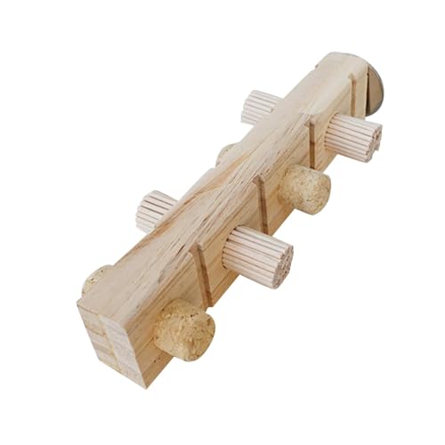 Sharplace Kaustopper aus Holz für Vögel, Spielständer, Kork, Spiel, Vogel-Trainingsspielzeug, Puzzle-Spielzeug für Chinchillas, Vögel, Wellensittiche, Unlackiert von Sharplace