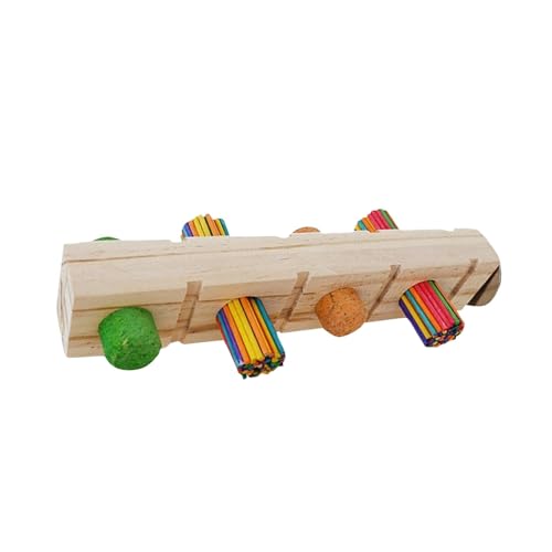 Sharplace Kaustopper aus Holz für Vögel, Spielständer, Kork, Spiel, Vogel-Trainingsspielzeug, Puzzle-Spielzeug für Chinchillas, Vögel, Wellensittiche, bunt von Sharplace