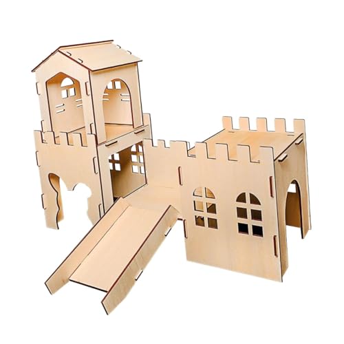 Sharplace Meerschweinchenhaus aus Holz, Spielhaus, Höhle, große Hütte, Kaninchenversteck, Schloss, Hasenhaus für Rennmäuse, Igel, Mäuse, Hamster, Lemminge Sharplace Meerschweinchenhaus aus Holz, Spielhaus, Höhle, große Hütte, Kaninchenversteck, Schloss, Hasenhaus für Rennmäuse, Igel, Mäuse, Hamster, Lemminge von Sharplace