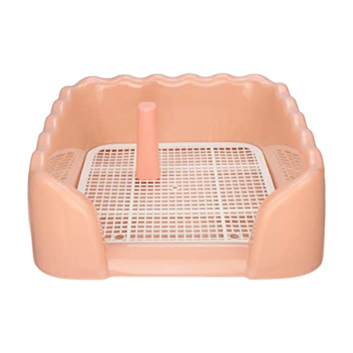 Sharplace Netz-Hunde-WC-Pee-Pad-Halter Urinal-Bettpfanne für kleine und mittlere Hunde Indoor-Hundetöpfchen-Tablett, rosa L von Sharplace