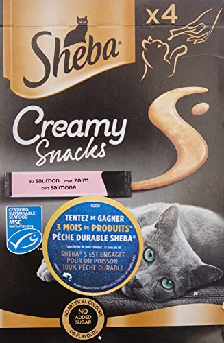 Creamy Snacks mit Lachs, 4 x 12 g von Sheba