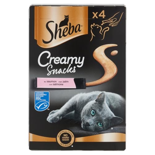 Creamy Snacks mit Lachs, 4 x 12 g von Sheba