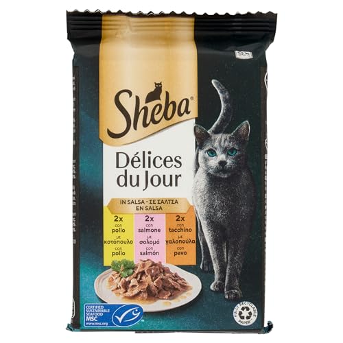 SHE DDJ Hühnchen Lachs Truthahn Sauce 6 x 50g von Sheba