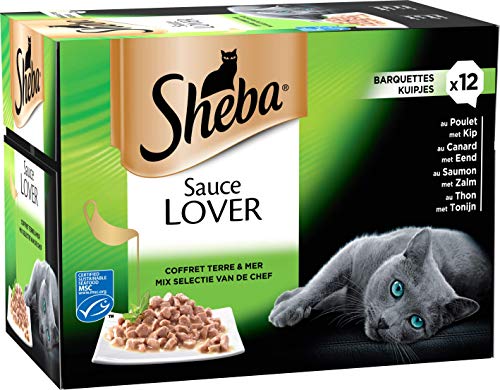 Sheba Sauce Lover Barquettes für Erwachsene, 72 x 85 g von Sheba