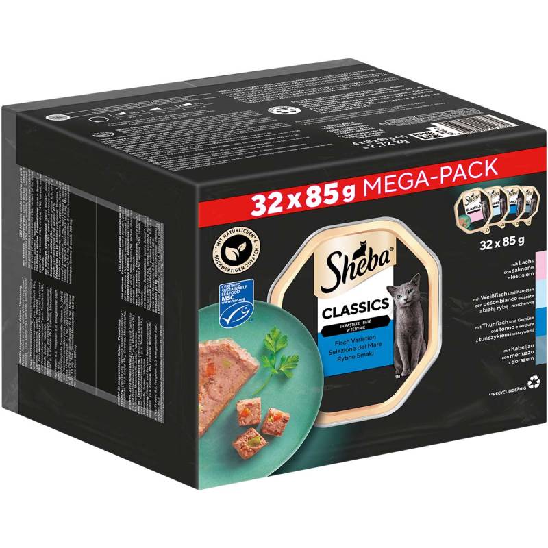 Sheba Classics Pastete Fisch Variation MSC 32x85g von Sheba