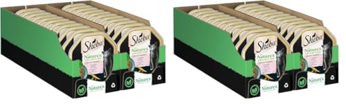 SHEBA Schale Nassfutter für Katzen Nature’s Collection in Sauce mit Lachs 2 x 11 x 85g (Packung mit 2) von Sheba