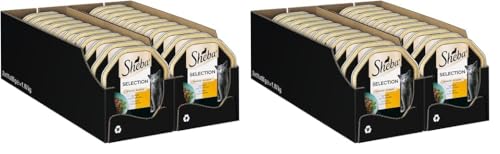 SHEBA Schale Nassfutter für Katzen Selection in Sauce mit Kalb und Truthahn 2 x 11 x 85g (Packung mit 2) von Sheba