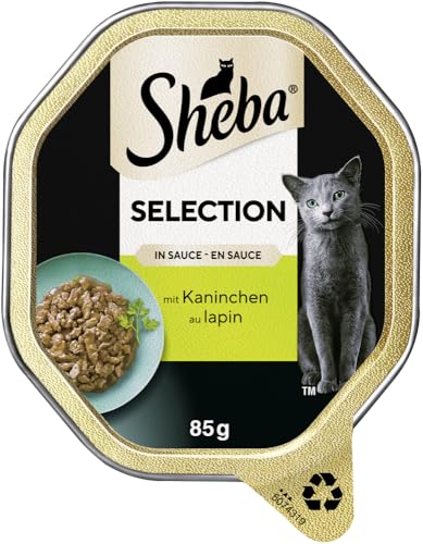 SHEBA Schale Nassfutter für Katzen Selection in Sauce mit Kaninchenhäppchen 2 x 11 x 85g von Sheba