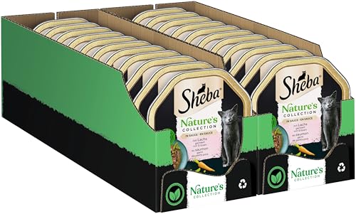 SHEBA Schale Nassfutter für Katzen Nature’s Collection in Sauce mit Lachs 2 x 11 x 85g von Sheba