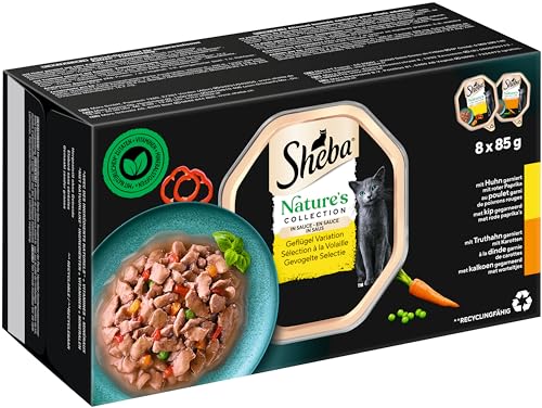 Sheba Nature`s Collection in Sauce - Feinstes Katzennassfutter in der Schale - Geflügel Variation - 32 x 85g von Sheba