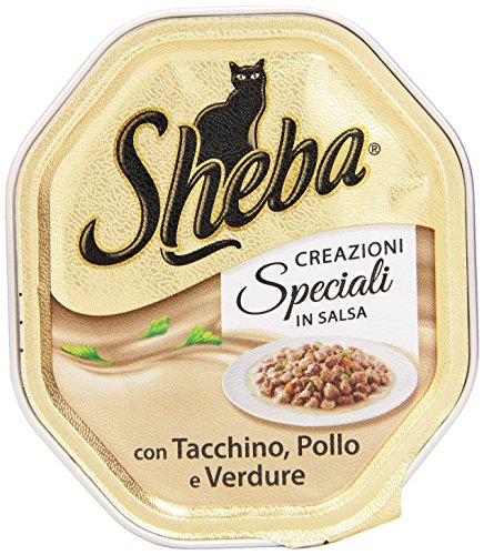 Sheba Alleinfuttermittel für ausgewachsene Katzen mit Truthahn, Huhn und Gemüse - 85 g von Sheba