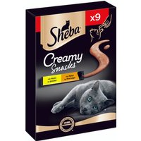 Sheba Beutel Creamy Snacks 7x 9x12g Huhn und Käse von Sheba