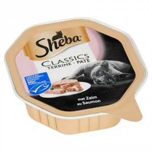 Sheba Classics Paté mit Lachs Katzen-Nassfutter (Schale 85 g) 22 x 85 g von Sheba