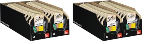 Sheba Classics in Pastete – Katzenfutter als Pasteten mit feinen Stückchen – Ente und Huhn – Getreidefrei – 22 x 85g (Packung mit 2) von Sheba