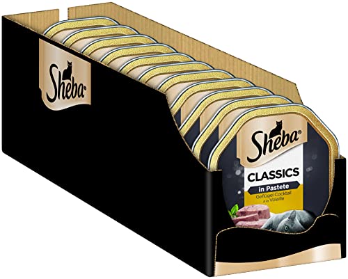 SHEBA Schale Nassfutter für Katzen Classics in Pastete mit Geflügel Cocktail 2 x 11 x 85g von Sheba