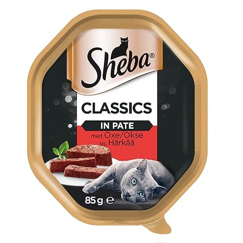 Sheba Classics mit Rindfleisch – Nassfutter für Katzen in Pastete (11 x 85g) von Sheba