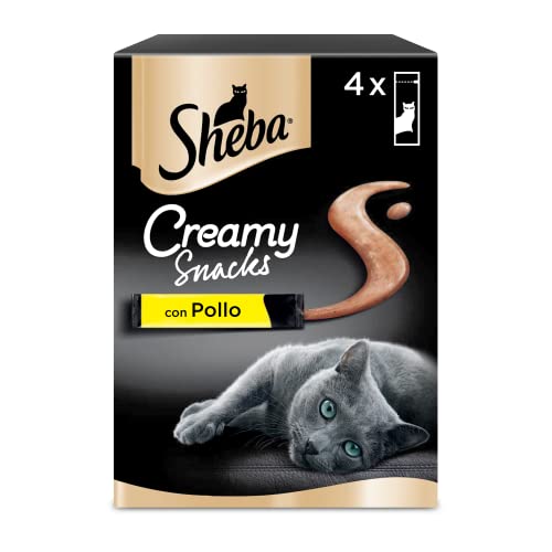 Sheba Creamy Snacks Huhn, cremige Katzensnacks, 11 Packungen mit je 4 Snacks (insgesamt 44 Snacks) von Sheba